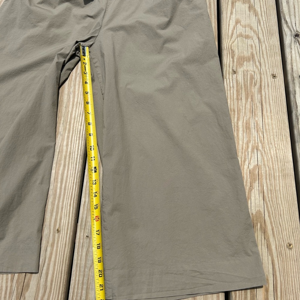J.Crew Women's Cotton Blend Pull-On Ankle Pants 14 Tan Wide Leg - Picture 7 of 14
